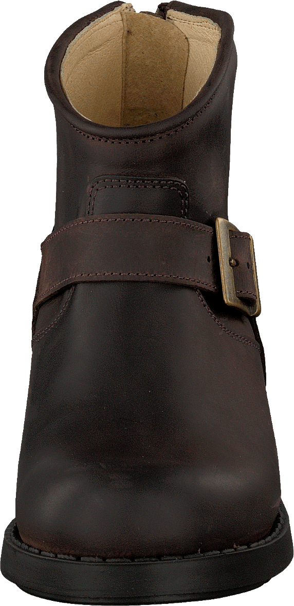 Ļoti zemi zābaki Zip Back Brown/Gold