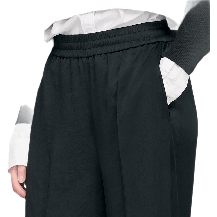 Light Wash & Go Wide Leg Pants Black