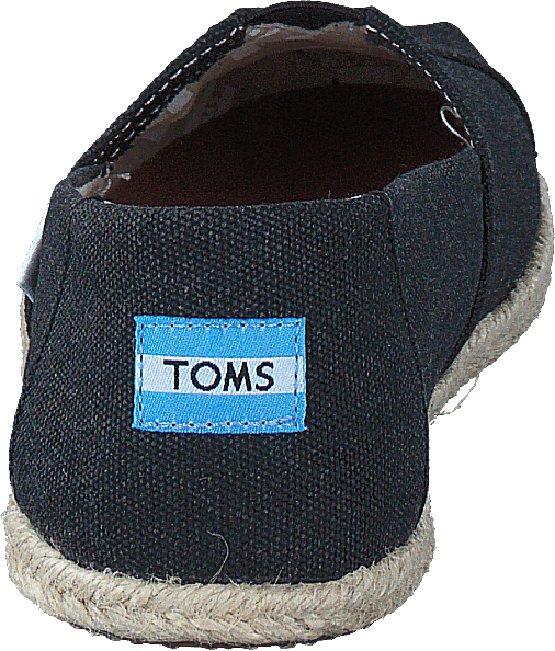 Seasonal Classics Black Washed Canvas Rope Sole