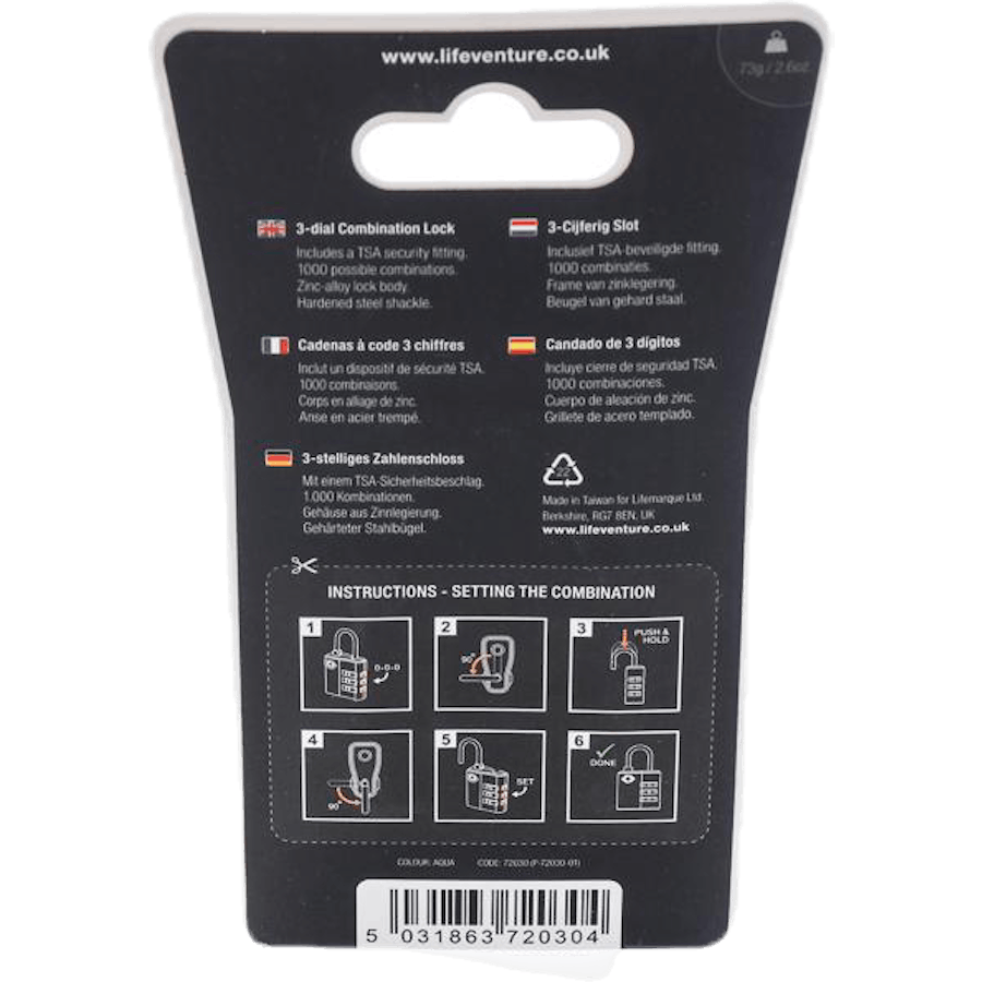 TSA Combi Lock Blue