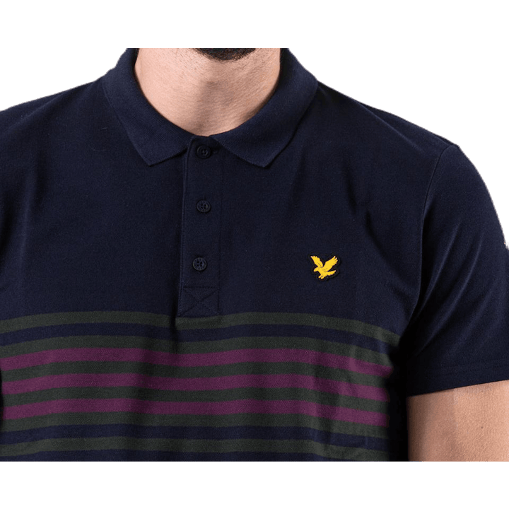 Plus Stripe Polo Blue