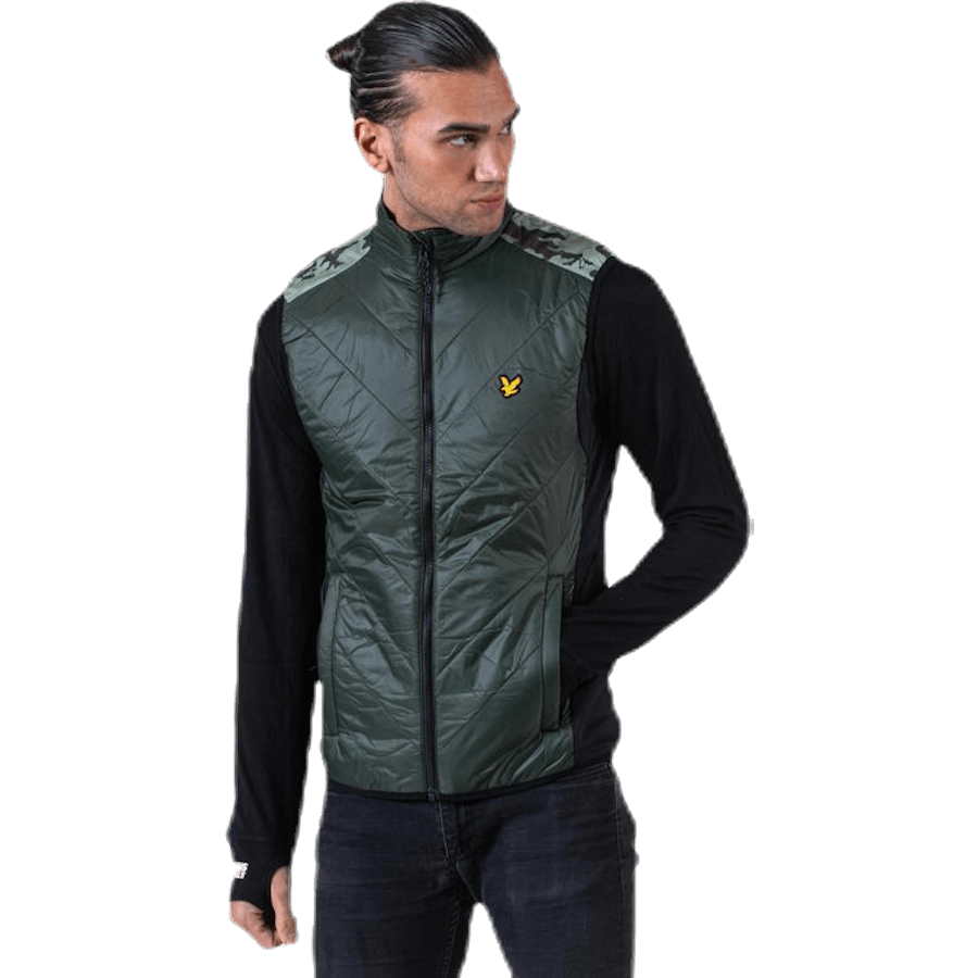 Brandon Chevron Gilet Green
