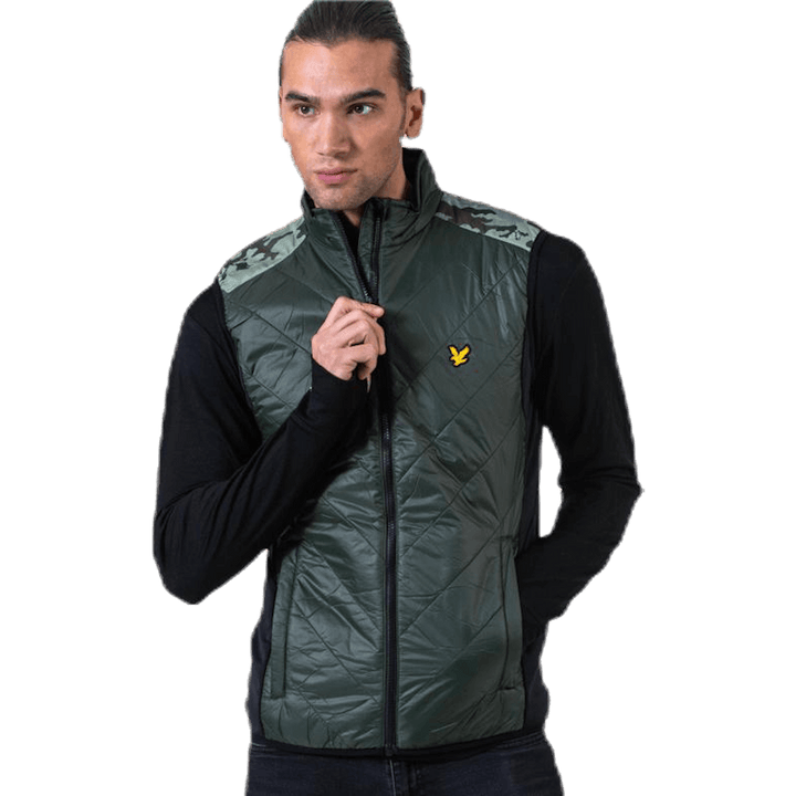 Brandon Chevron Gilet Green
