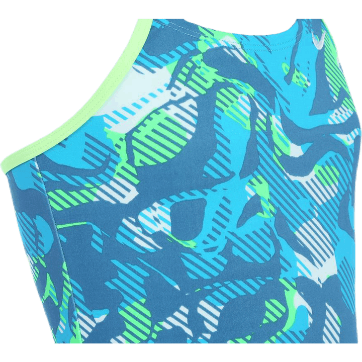 Floral Camo Crossback Tankini Turquoise