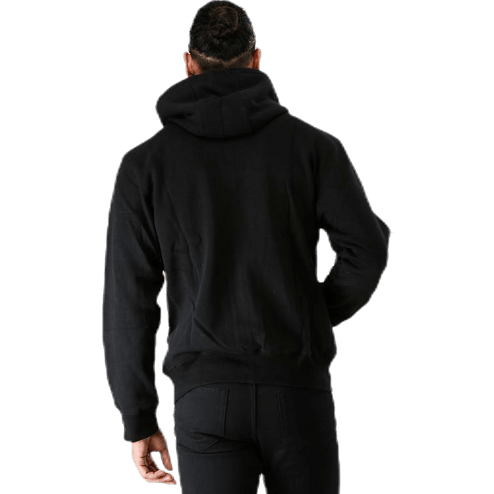 Zip Through Tackle Twill Hoody Black