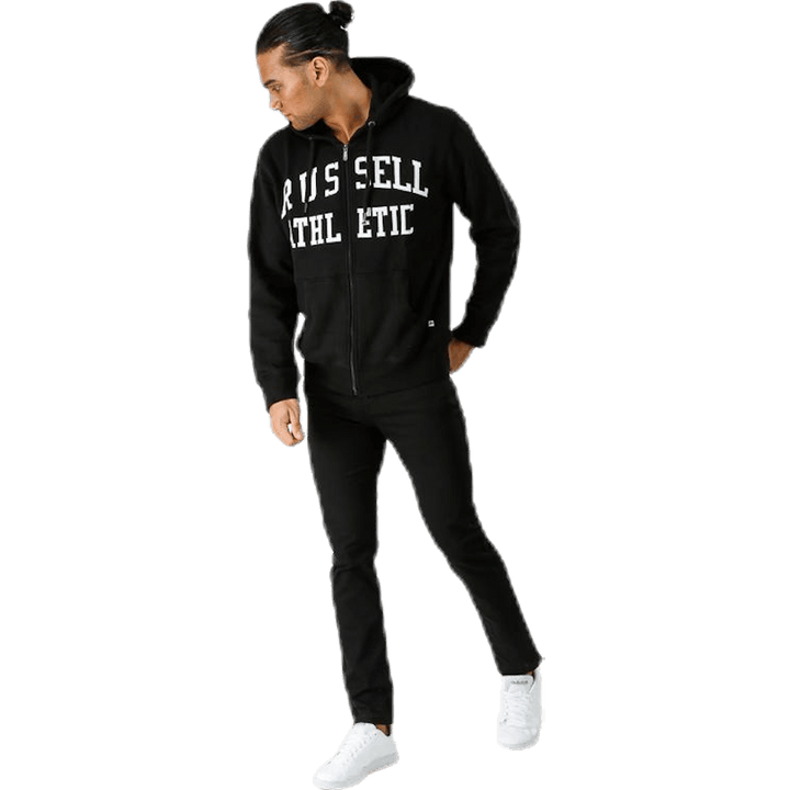 Zip Through Tackle Twill Hoody Black