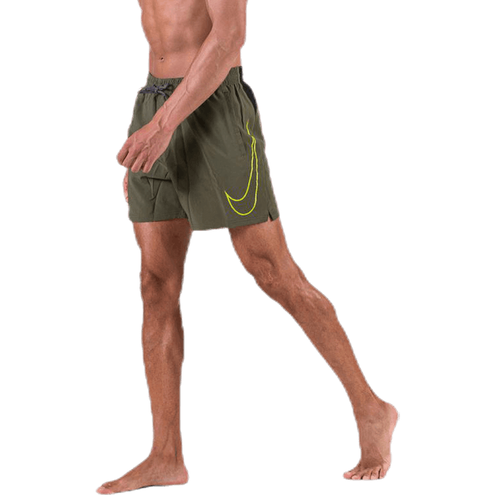 5" Volley Short Big Swoosh Green