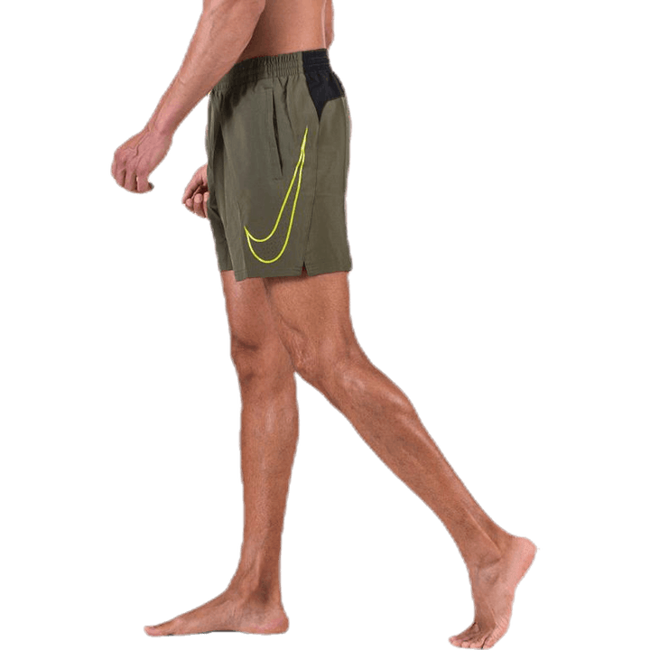5" Volley Short Big Swoosh Green