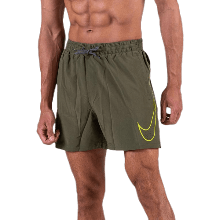 5" Volley Short Big Swoosh Green
