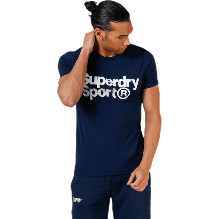 Core Sport Graphic Tee Sinine