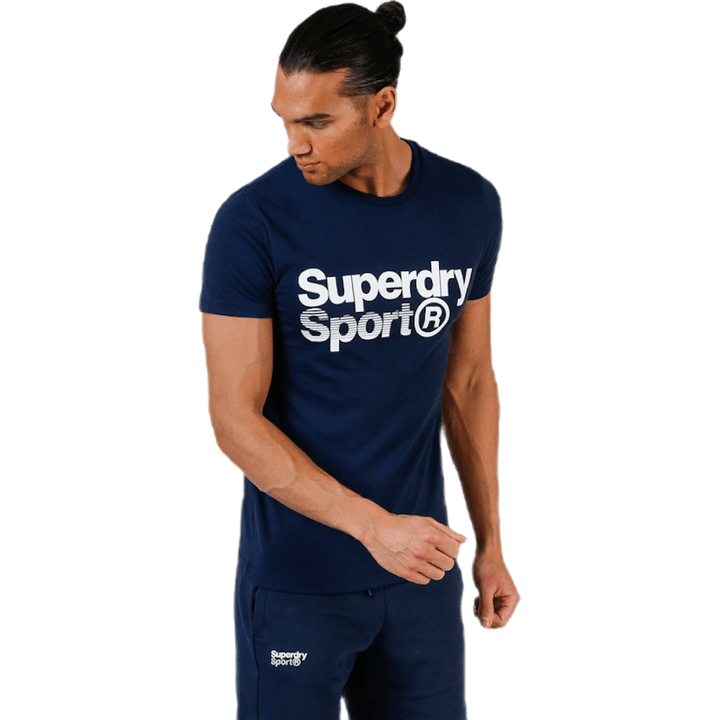 Core Sport Graphic Tee Sinine