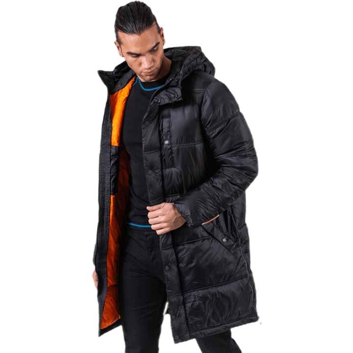 Street Longline Puffer Black