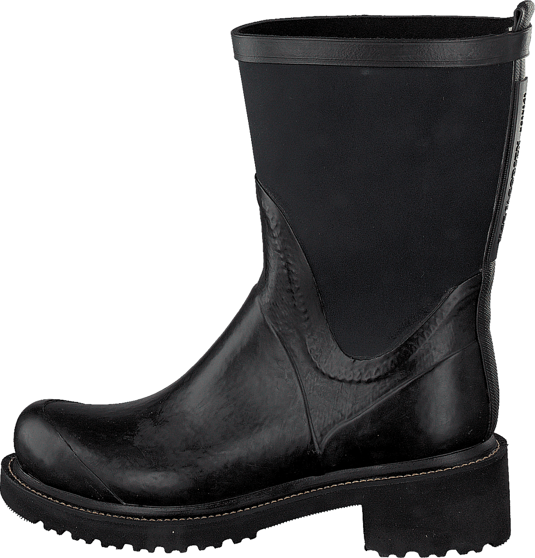 Rubber Boot With Neoprene Shaft Black