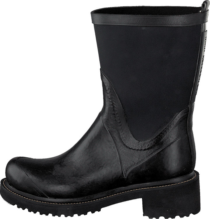 Rubber Boot With Neoprene Shaft Black