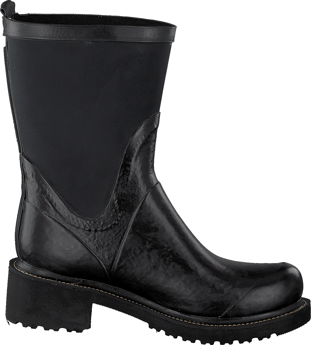 Rubber Boot With Neoprene Shaft Black