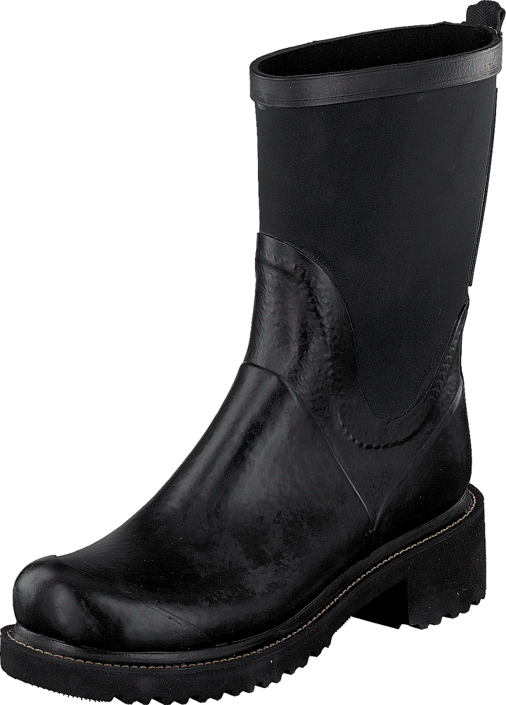Rubber Boot With Neoprene Shaft Black