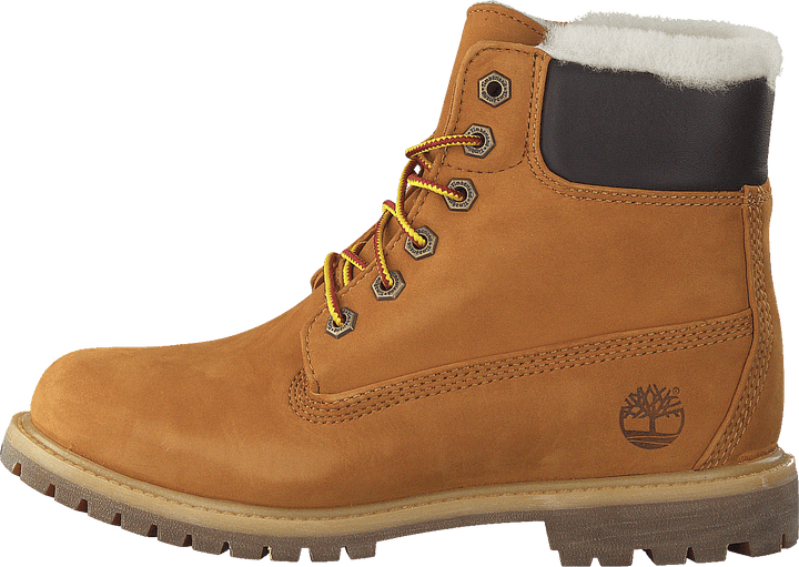 6 Inch Premium Shearling Lined Wheat Nubuck