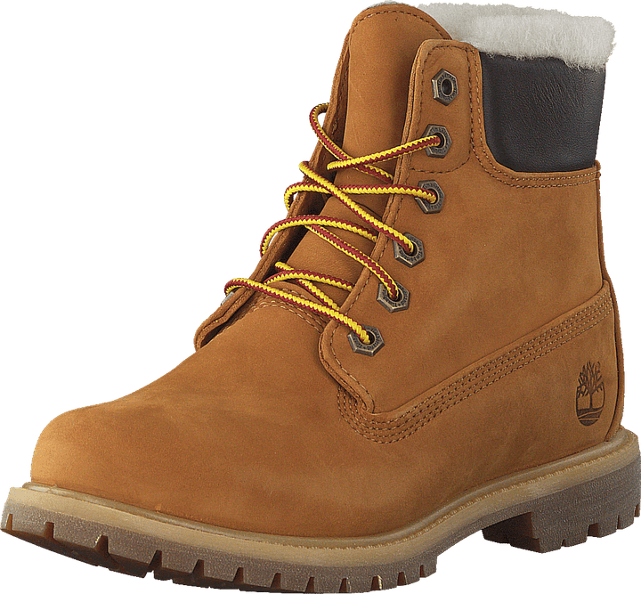 6 Inch Premium Shearling Lined Wheat Nubuck
