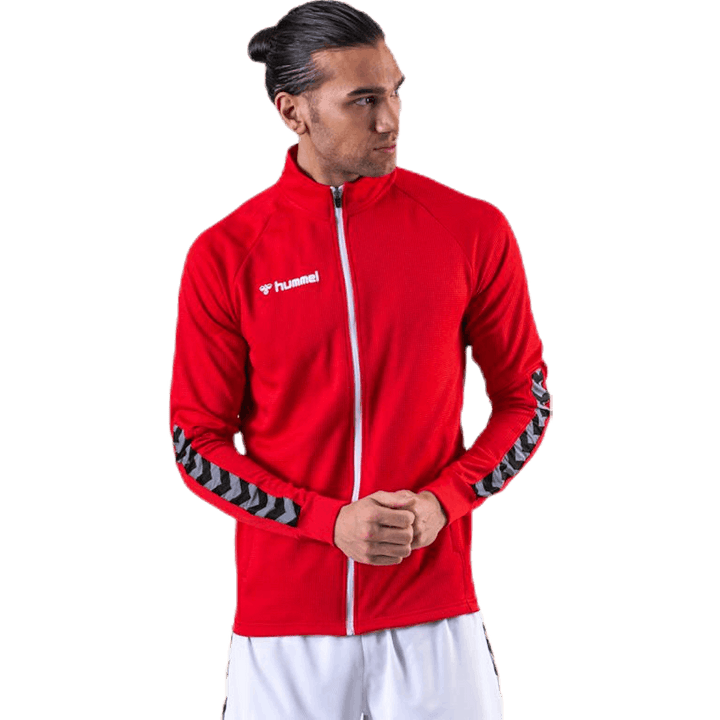 Authentic Poly Zip Jacket Red