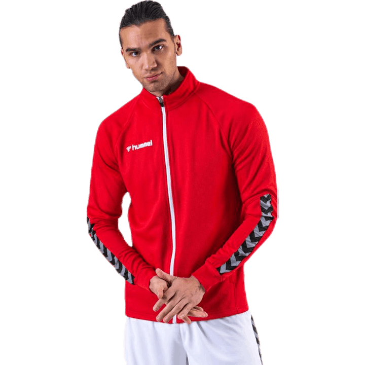 Authentic Poly Zip Jacket Red