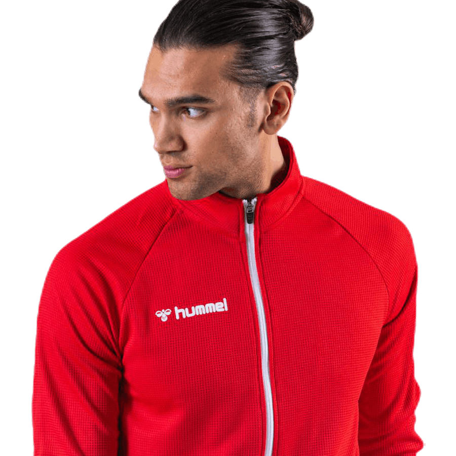 Authentic Poly Zip Jacket Red