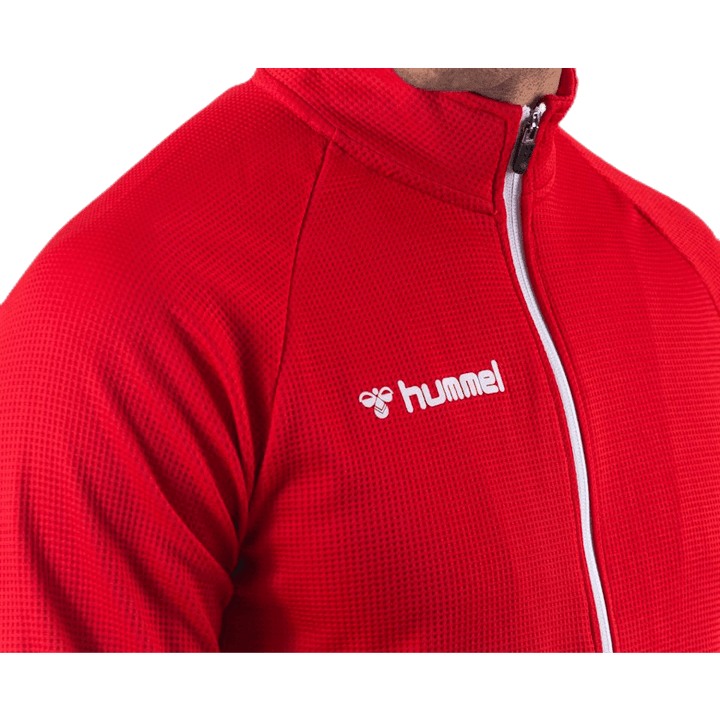 Authentic Poly Zip Jacket Red