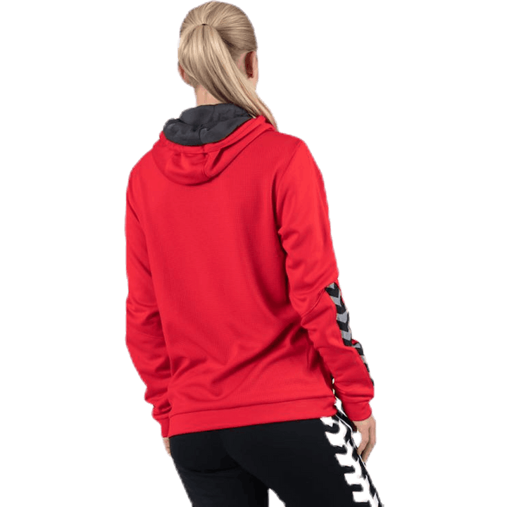 Authentic Poly Zip Hoodie Red