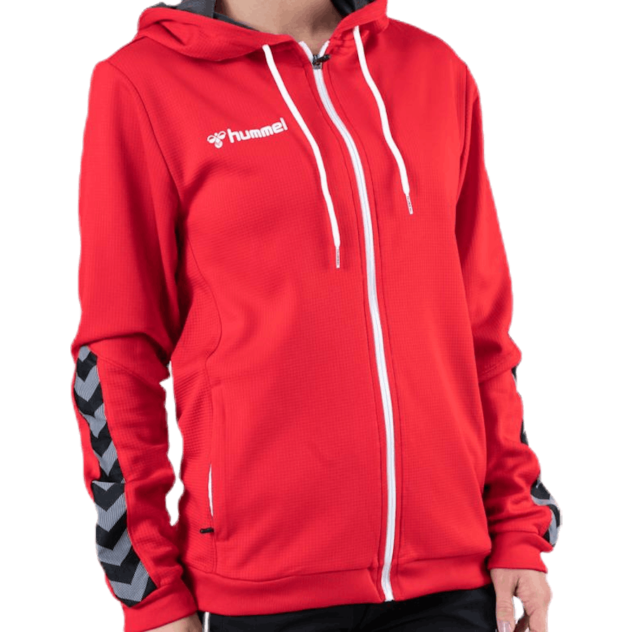 Authentic Poly Zip Hoodie Red