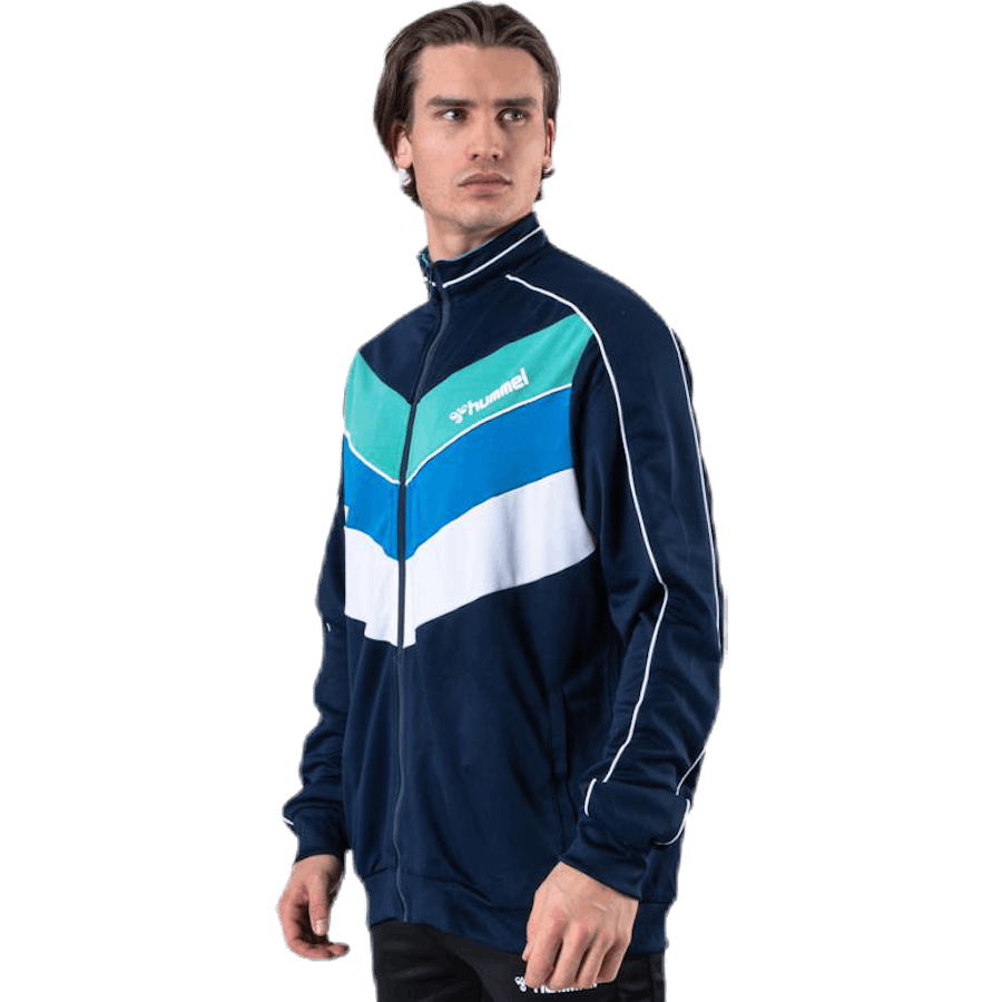 Liam Zip Jacket Blue/White