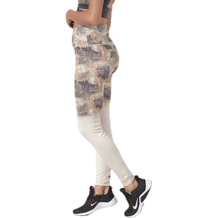 Lotus High Waist Tights White/Grey