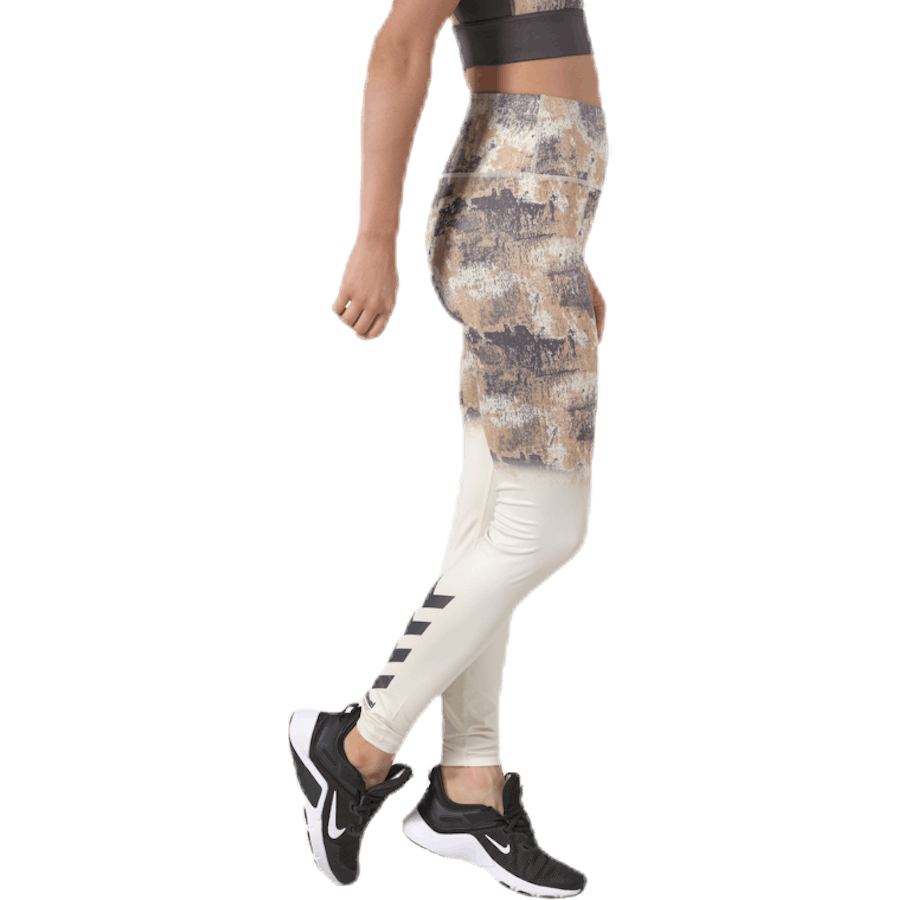 Lotus High Waist Tights White/Grey