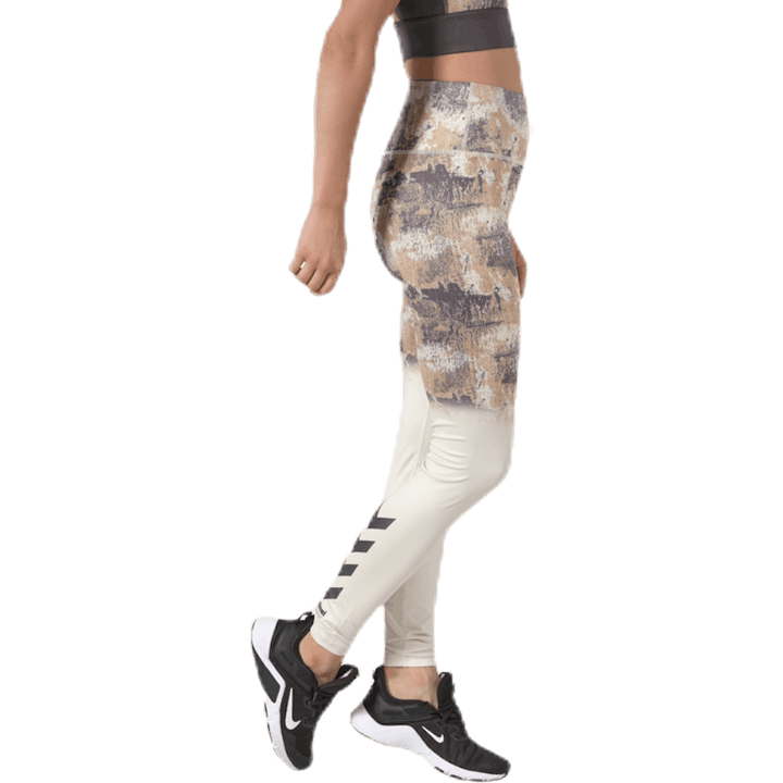 Lotus High Waist Tights White/Grey