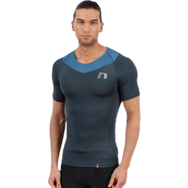 Iconic Vent Stretch Tee M Blue