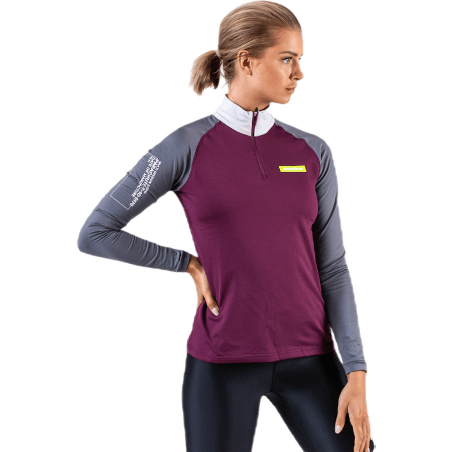 Warm Zip Shirt Purple/Grey