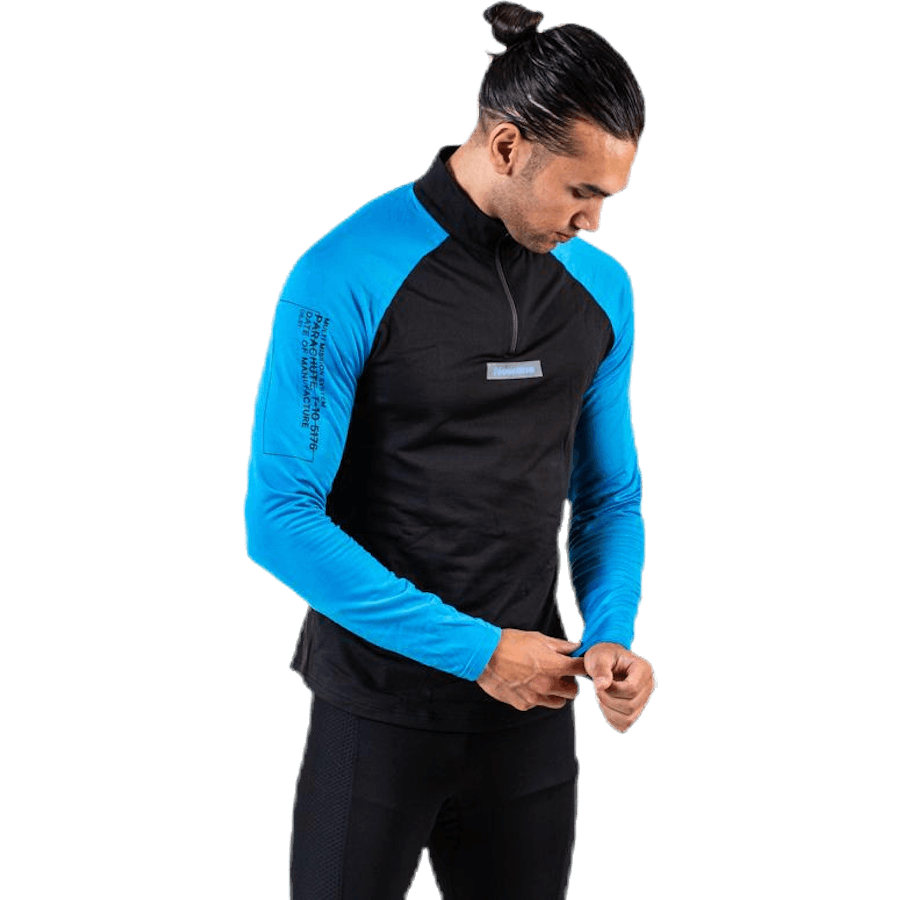 Warm Zip Shirt Blue/Black