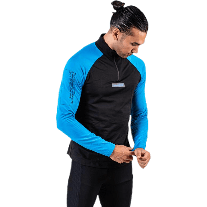 Warm Zip Shirt Blue/Black