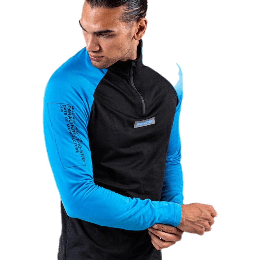 Warm Zip Shirt Blue/Black