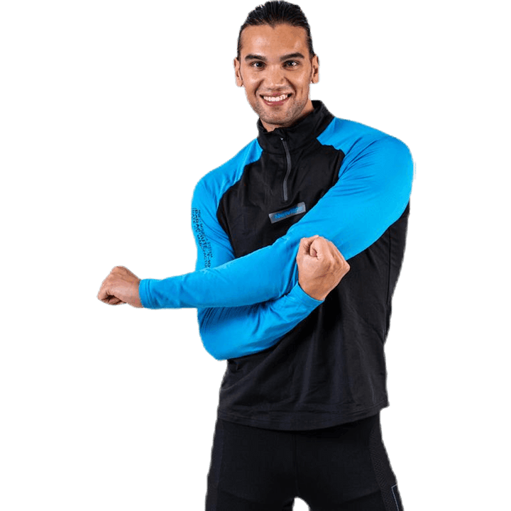 Warm Zip Shirt Blue/Black
