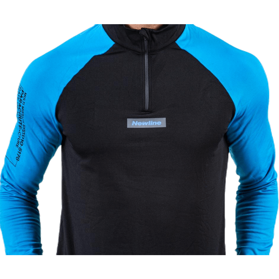 Warm Zip Shirt Blue/Black