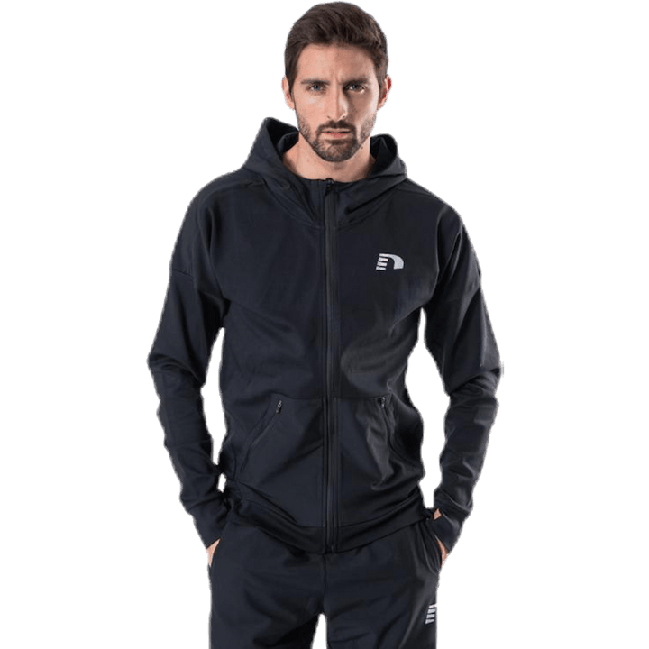 Zip Thru Hoodie Black