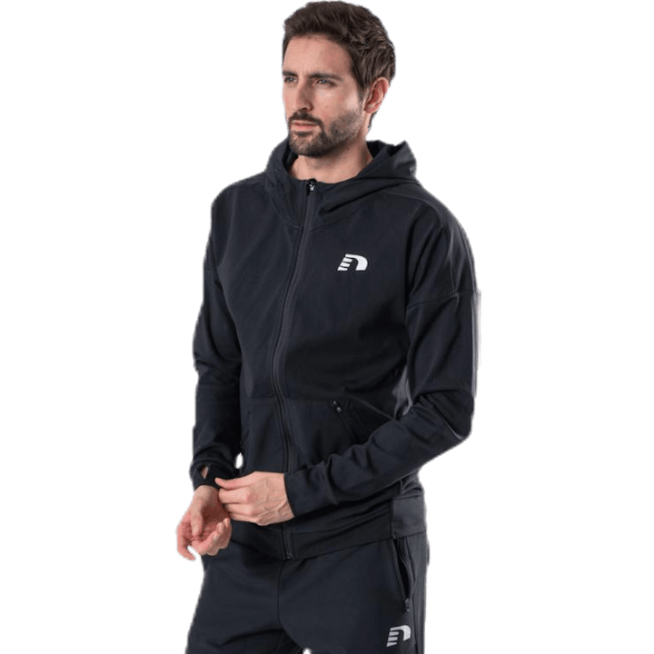 Zip Thru Hoodie Black