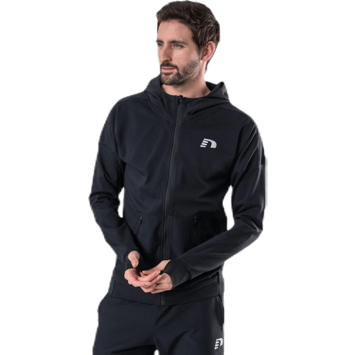 Zip Thru Hoodie Black