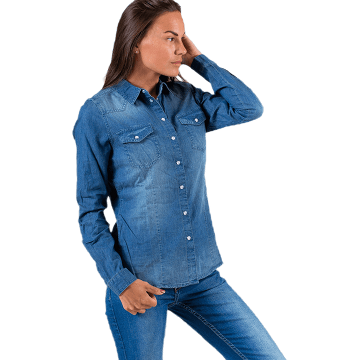 Alwaysrock It Fit L/S Shirt Wvn Blue