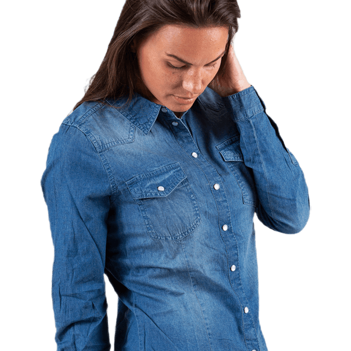 Alwaysrock It Fit L/S Shirt Wvn Blue