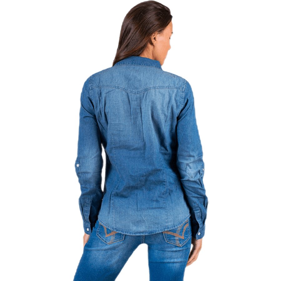 Alwaysrock It Fit L/S Shirt Wvn Blue