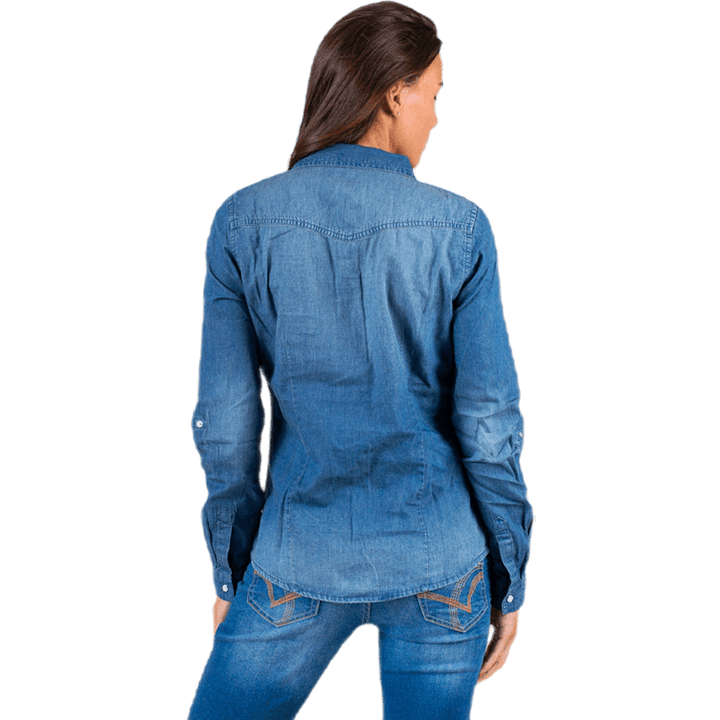 Alwaysrock It Fit L/S Shirt Wvn Blue