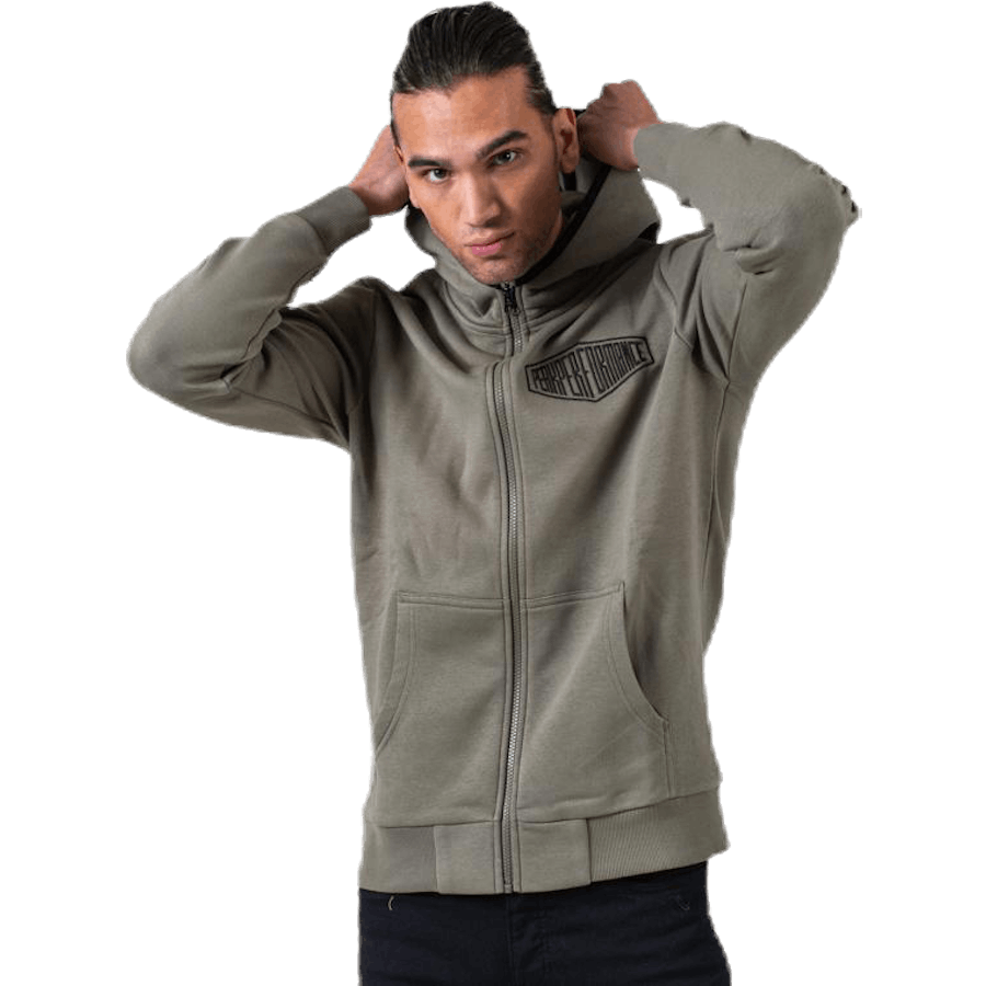 Cappuccio con zip Comfy Verde