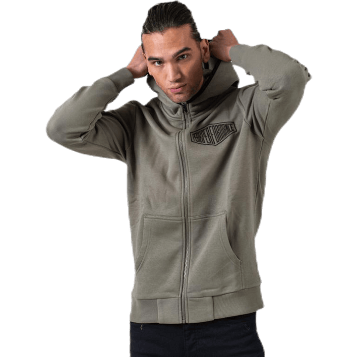 Cappuccio con zip Comfy Verde