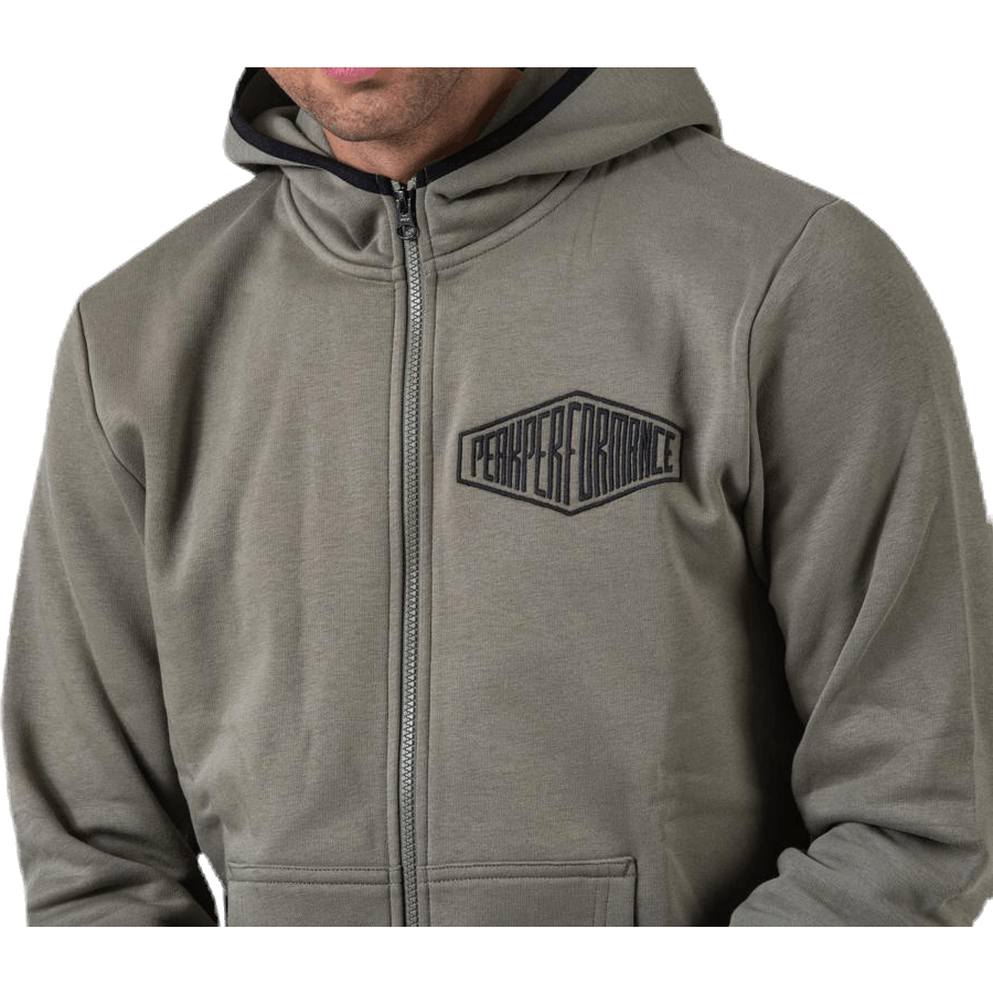 Cappuccio con zip Comfy Verde