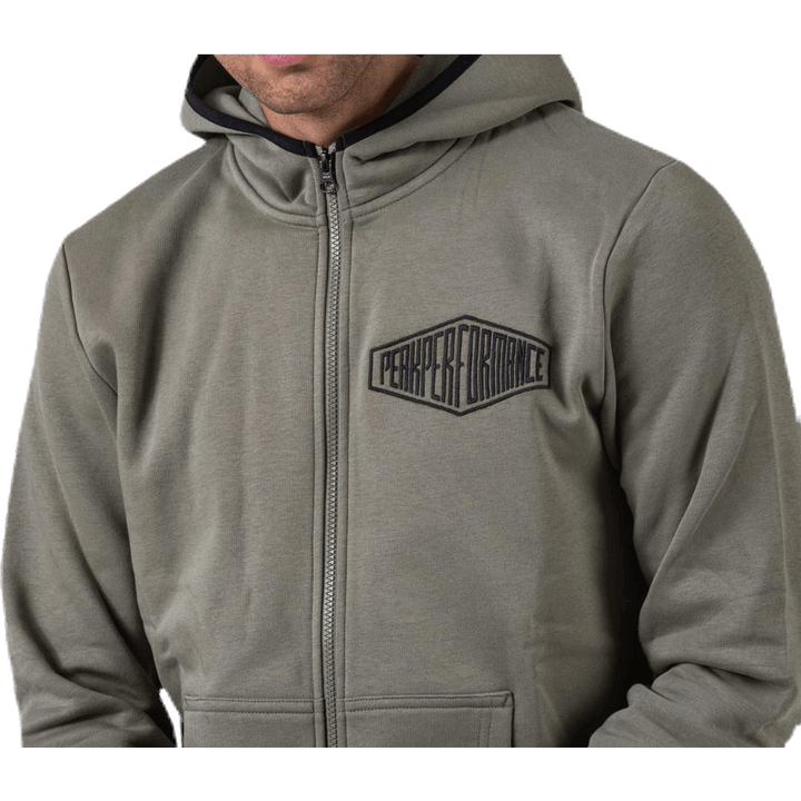 Cappuccio con zip Comfy Verde